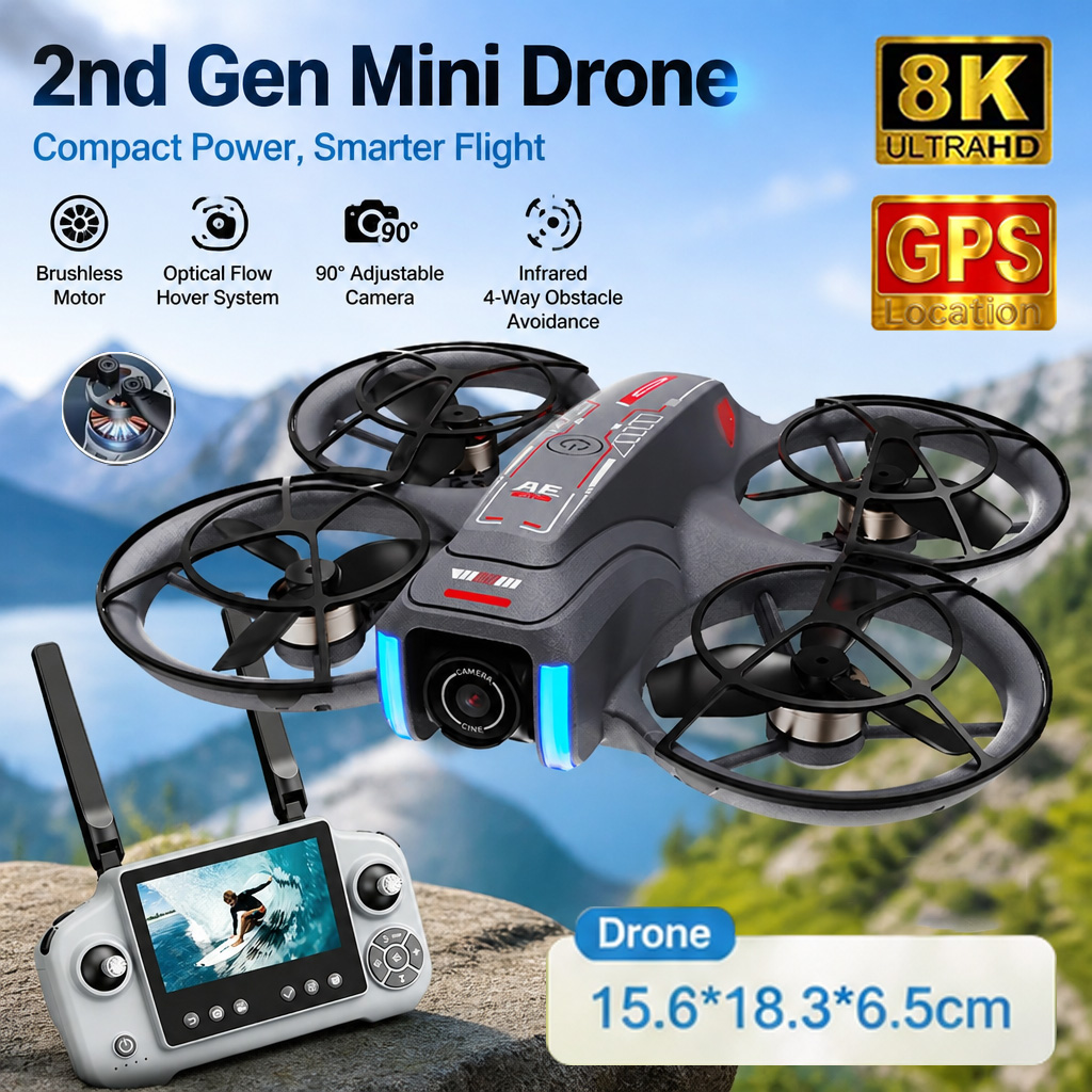 AE21 Mini Drone Toy 8K HD Dual - Drone Multispectral recension och pris