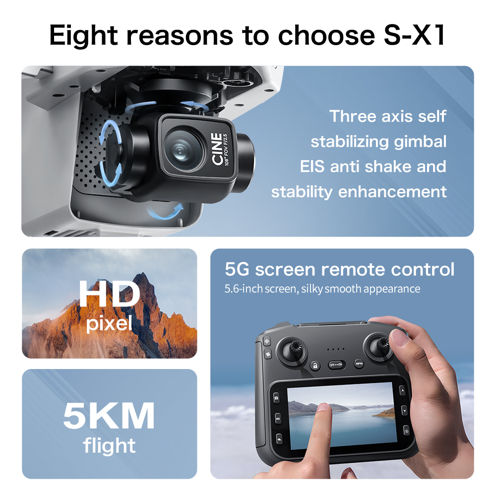 Lenovo S-X1 MAX GPS Drone 3-Ax - Drone Photogrammetry recension och pris